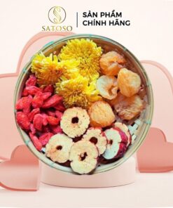 Trà hoa cúc mix kỷ tử, long nhãn, táo đỏ hỗ trợ làm mát gan, thanh lọc cơ thể