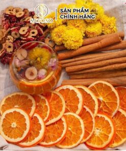 Trà cam quế mix táo đỏ, cúc vàng Satoso giúp cải thiện làn da, làm mềm da và giảm nếp nhăn