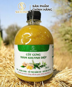 Cốt Gừng Tràm Khuynh Diệp Satoso 500ml- Pha Tắm Bé, Ngâm Chân, Giữ Ấm
