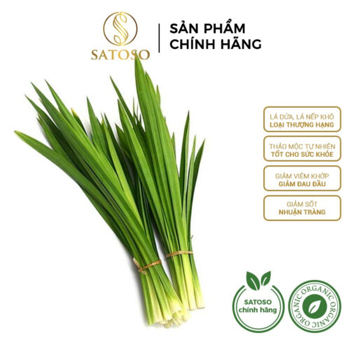 Lá dứa (lá nếp) khô thơm ngon, sạch SATOSO Hỗ Trợ Sức Khoẻ