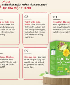 Lục Trà Mộc Thanh (Atiso, Hoa Cúc) Mộc Tâm hỗ trợ thanh lọc cơ thể, giảm nóng trong (hộp 30 túi lọc) - Ảnh 6