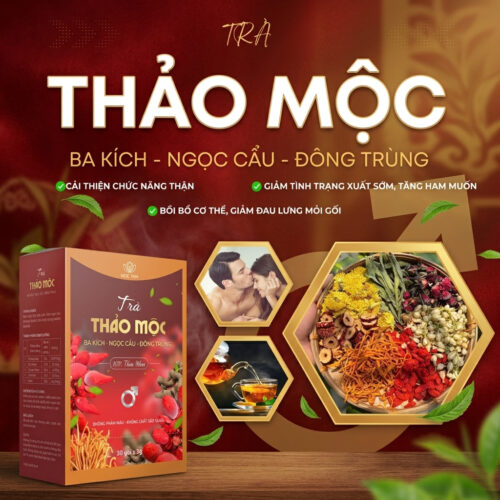 Trà Ba Kích Ngọc Cẩu Đông Trùng Mộc Tâm - trà thảo mộc thanh ngọt, thơm dịu, túi lọc tiện lợi - hộp 30 gói - Ảnh 5