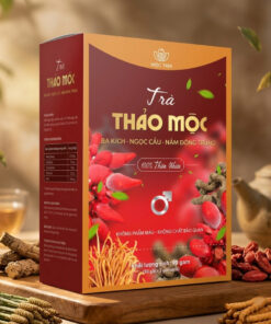 Trà Ba Kích Ngọc Cẩu Đông Trùng Mộc Tâm - trà thảo mộc thanh ngọt, thơm dịu, túi lọc tiện lợi - hộp 30 gói