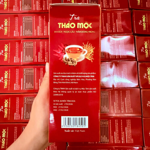 Trà Ba Kích Ngọc Cẩu Đông Trùng Mộc Tâm - trà thảo mộc thanh ngọt, thơm dịu, túi lọc tiện lợi - hộp 30 gói - Ảnh 6