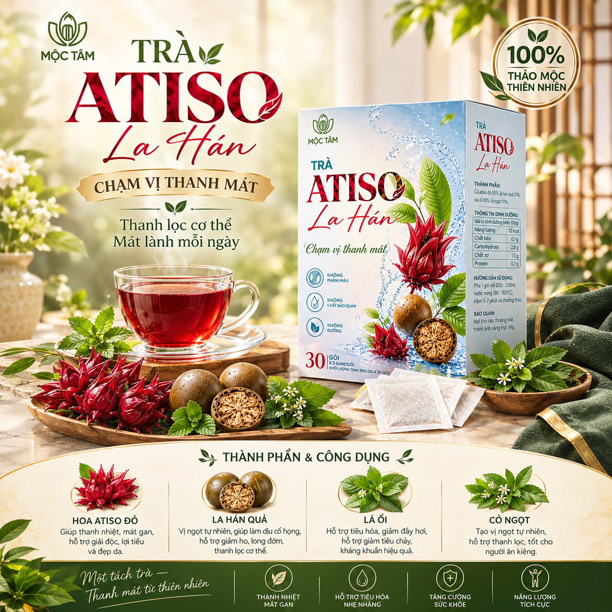 Trà Atiso La Hán Mộc Tâm