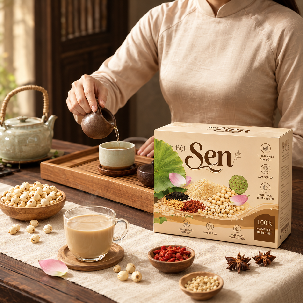 Bột Sen Mộc Tâm - Ảnh 2