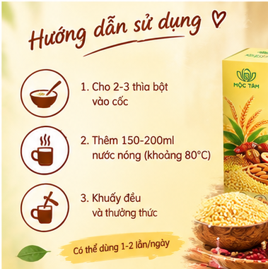 Bột Hạt Kê Táo Đỏ Nấm Đông Trùng Mộc Tâm - Ảnh 5